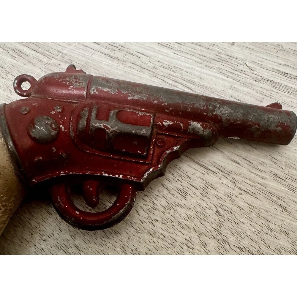 Vintage DieCast Metal-Rubber Bulb Water Gun - Decorative Antique Toy Collectible